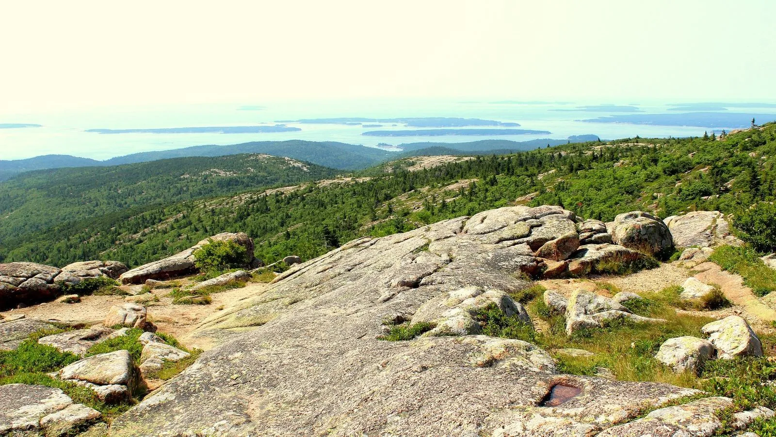 View from cadillac mountain in acadia national park maine