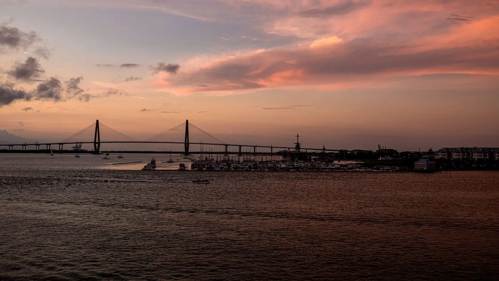 Charleston harbor in south carolina