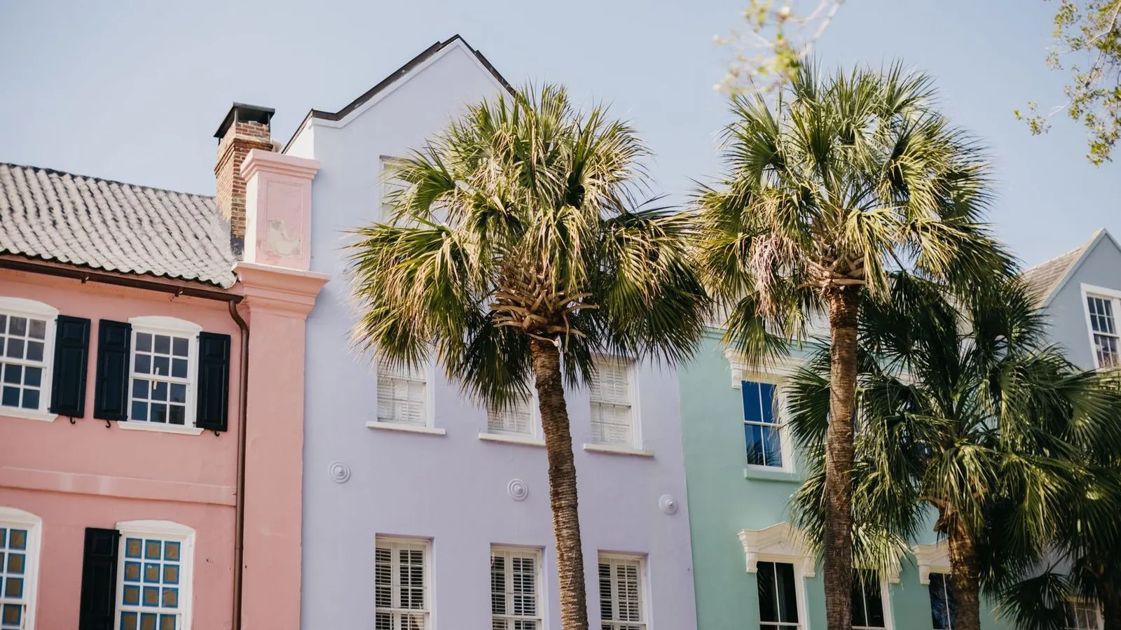 Rainbow row in charleston south carolina