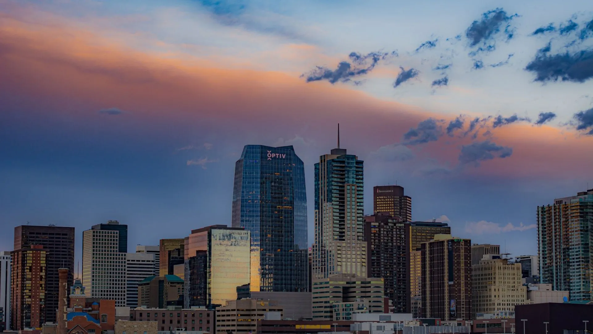Denver skyline from city park