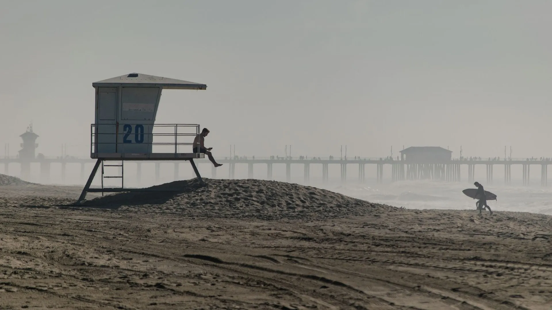 Huntington state beach in california