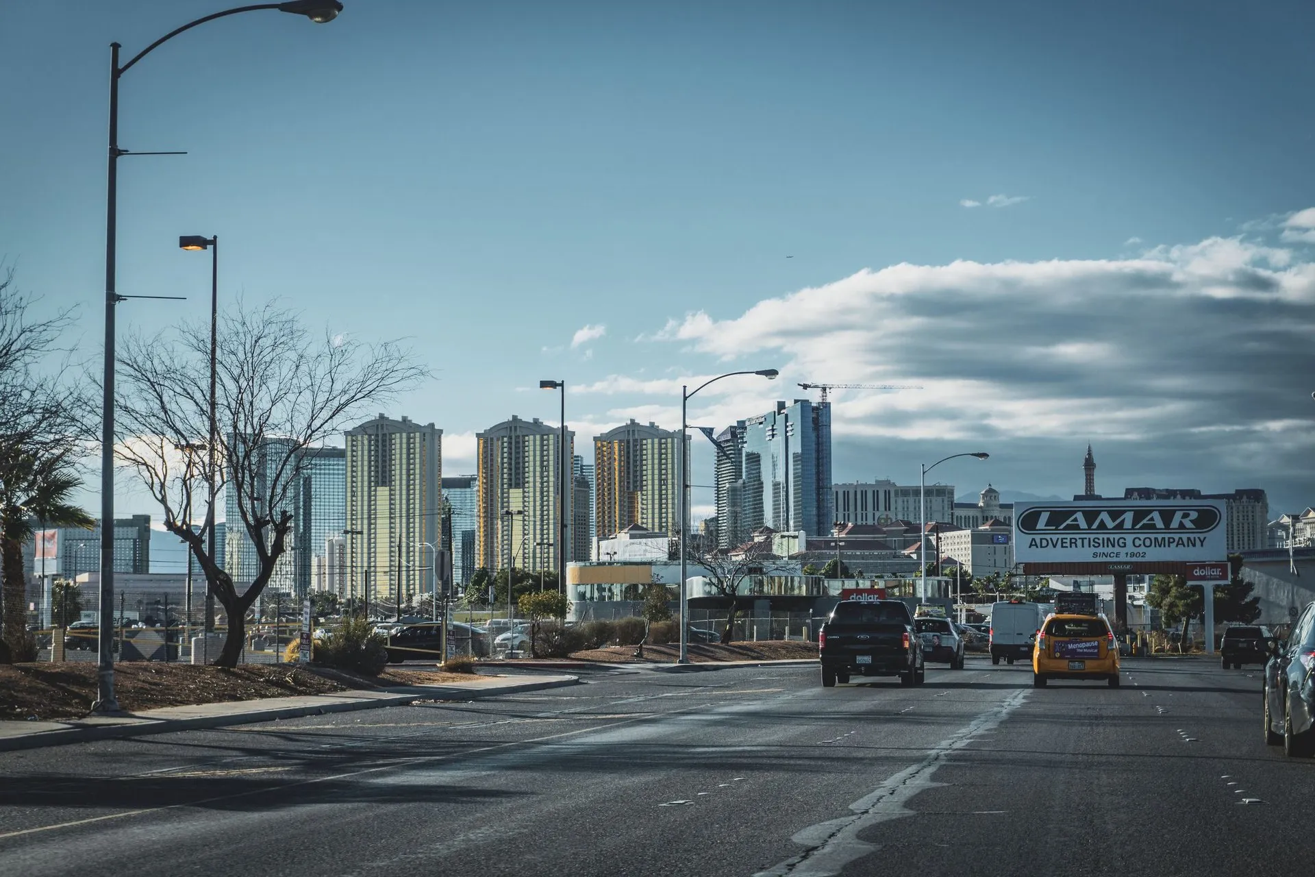 Dynamic view of Las Vegas skyline