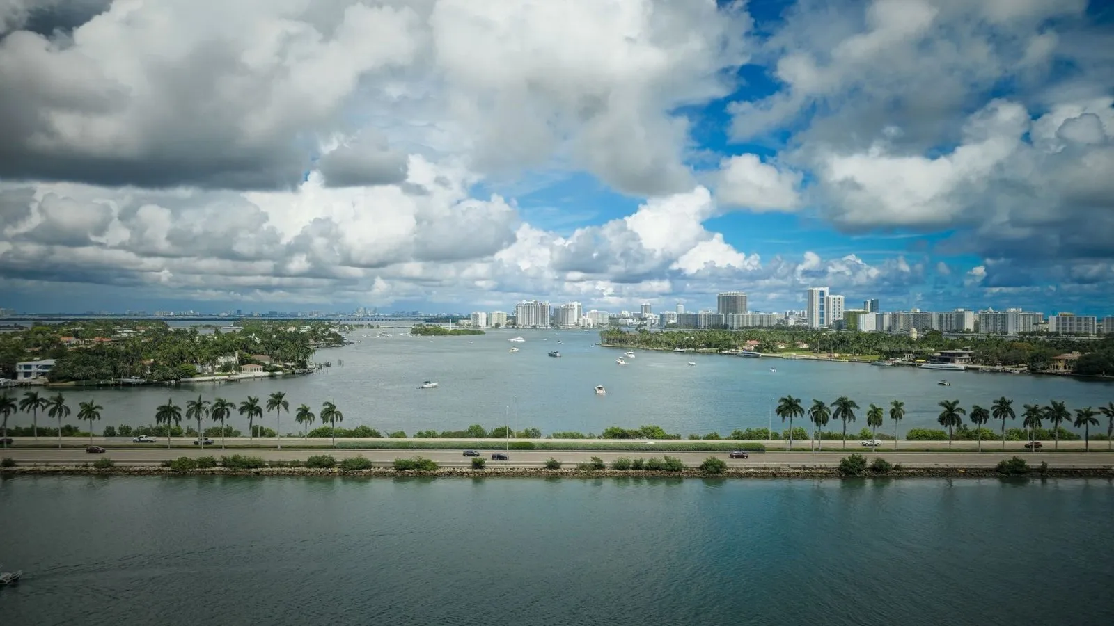 Aerial miami beach florida