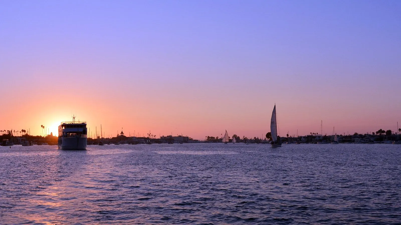 Newport harbor in california